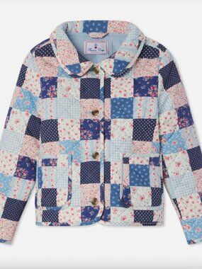 Classic Prep Cece Floral Patchwork Quilted Barn Jacket - XL